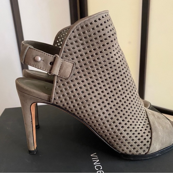 Vince Aden Laser-Cut Peep Toe high heels, EUR 39 M Army green Slingback Sandals - Picture 5 of 10